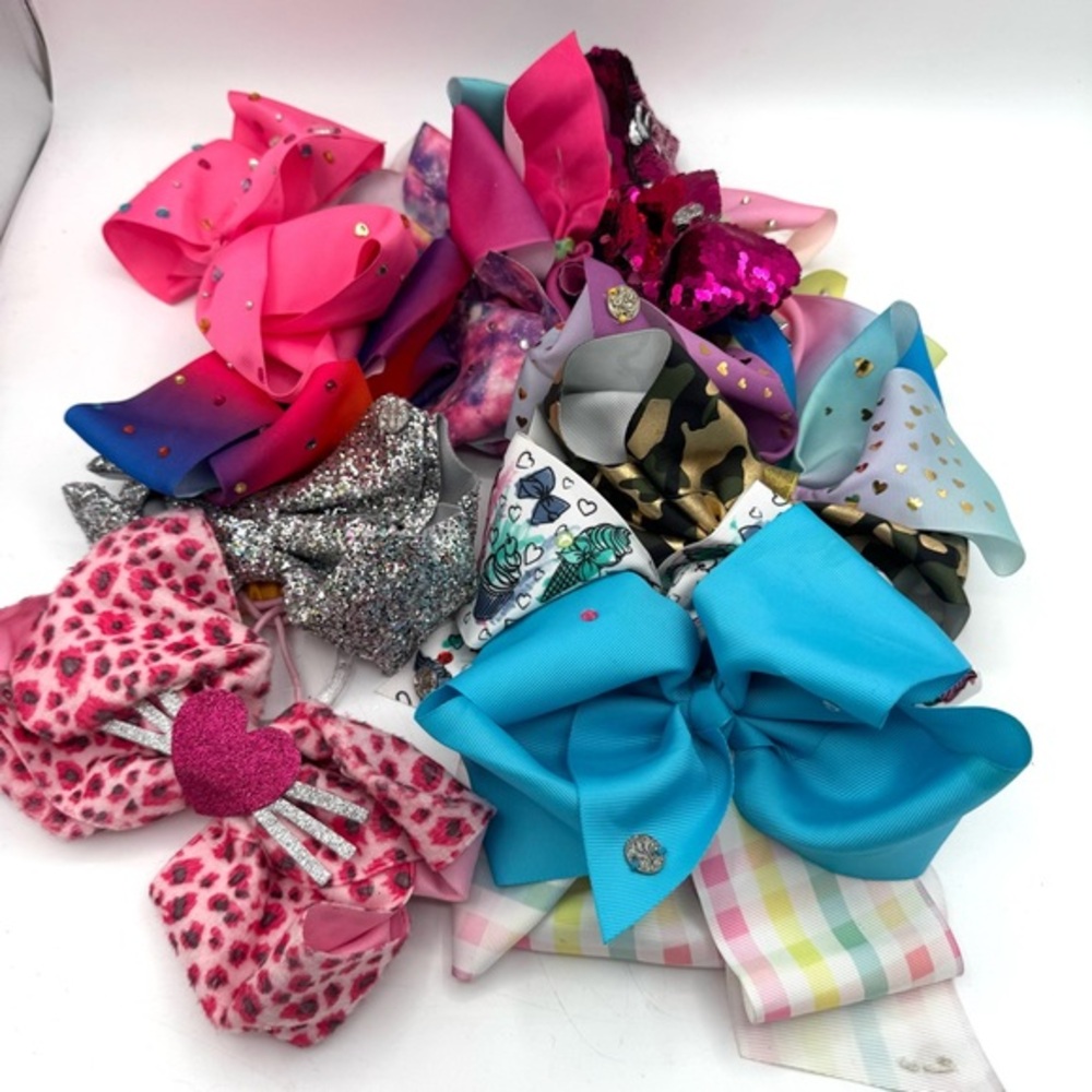 JoJo Siwa Colorful Kids Hair Bow Set of 12 some JoJo some not